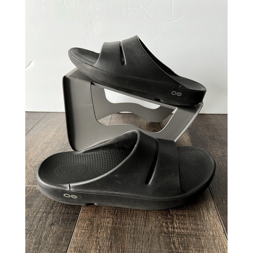 Oofos Ooahh Sport Recovery Slides Black Size EU 38 W7 M5 Unisex Sandal